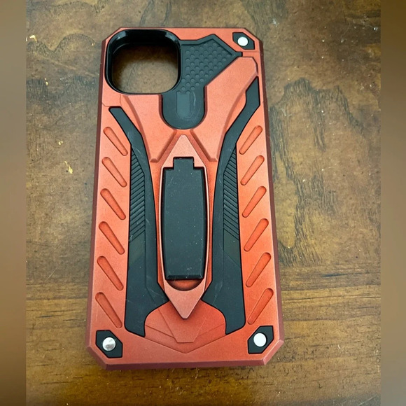 Red I-Phone 13 case with kickstand - Picture 1 of 3